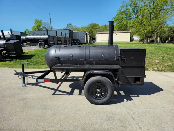 Smoker Trailer Pull Behind 5'x8' with Large With Wood Cage - Image 4