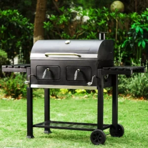 Captiva Designs Extra Large Charcoal BBQ Grill with 794 sq. in. Cooking Area, Adjustable Charcoal Trays & Foldable Side Tables