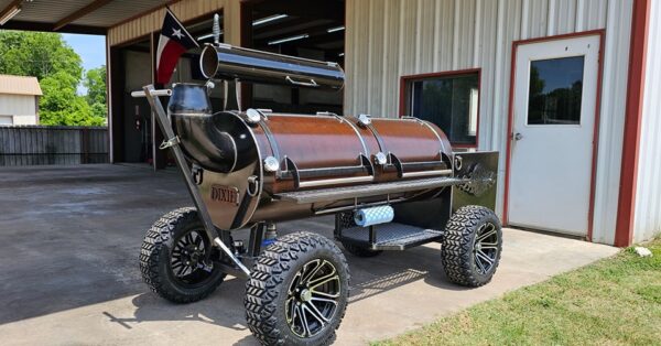 🔥 150-Gallon Offset Smoker with Insulated Firebox on Cart Tires - Image 6