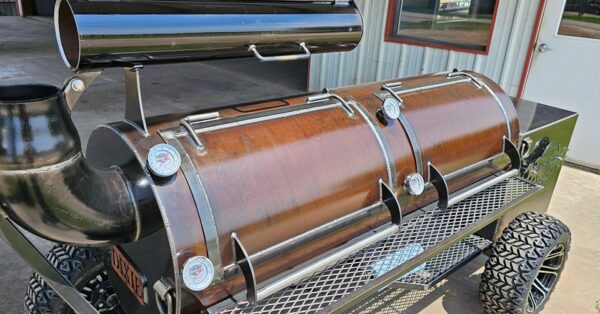 🔥 150-Gallon Offset Smoker with Insulated Firebox on Cart Tires - Image 8