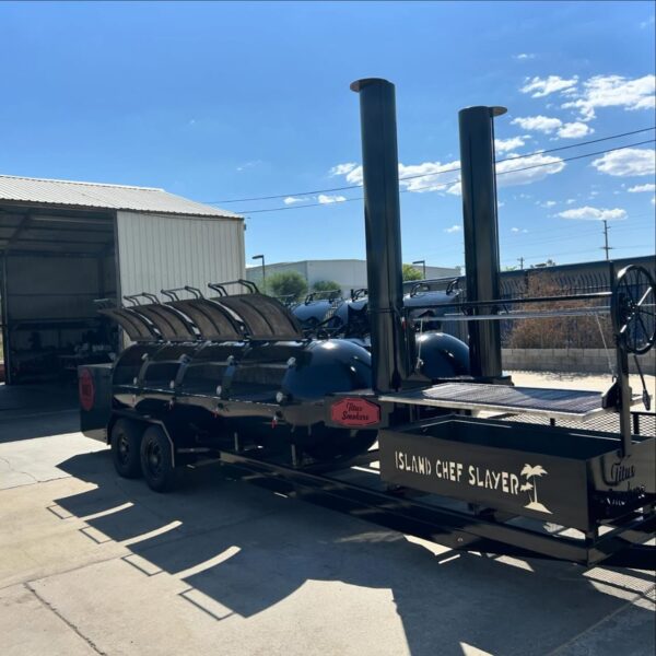 🔥 Double 1000-Gallon Smoker with Insulated Firebox & Santa Maria Grill - Image 5