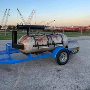 🔥 200-Gallon Offset Smoker with Insulated Firebox & Wood Storage