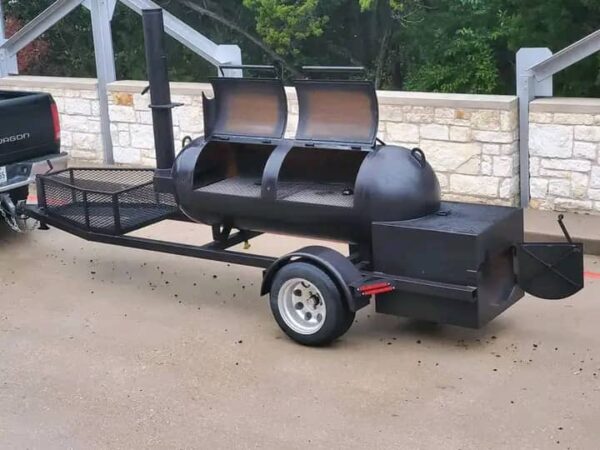 🔥 Black 200-Gallon Offset Smoker with Insulated Firebox & Wood Storage - Image 7