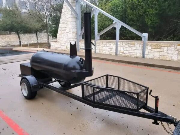 🔥 Black 200-Gallon Offset Smoker with Insulated Firebox & Wood Storage - Image 2