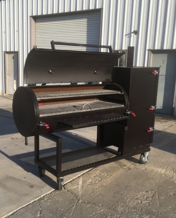 🔥 Black 150-Gallon Offset Smoker with Insulated Firebox & Warmer Box - Image 3