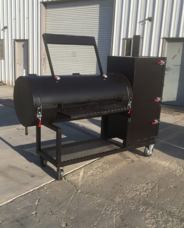 🔥 Black 150-Gallon Offset Smoker with Insulated Firebox & Warmer Box