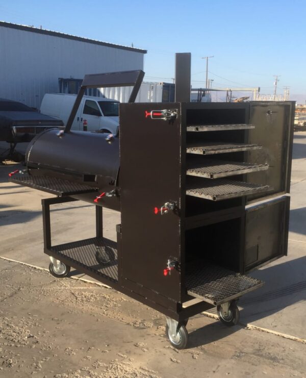 🔥 Black 150-Gallon Offset Smoker with Insulated Firebox & Warmer Box - Image 4