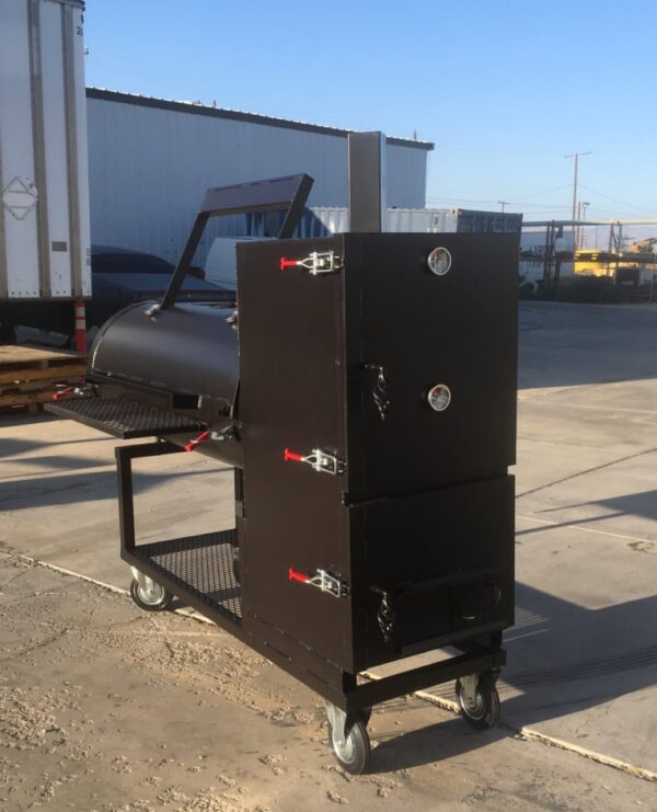 🔥 Black 150-Gallon Offset Smoker with Insulated Firebox & Warmer Box - Image 2