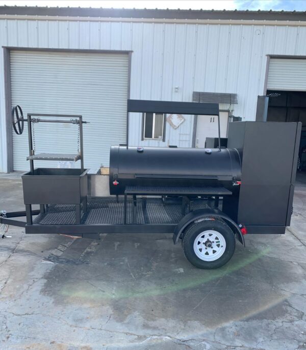 🔥 250-Gallon Offset Smoker with Insulated Firebox, Wood Storage & Santa Maria Grill - Image 2