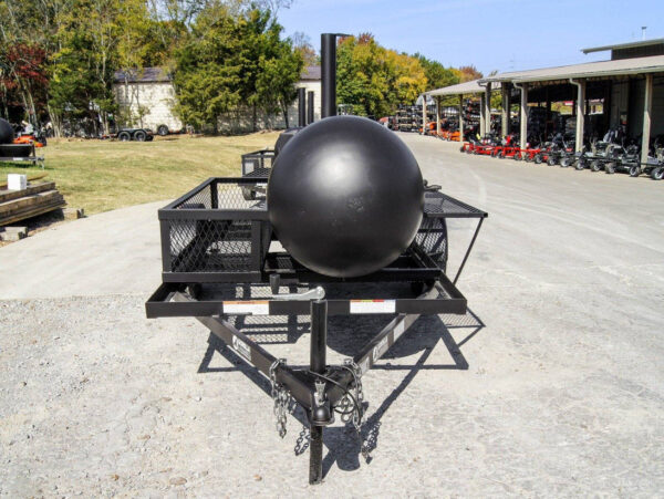 BBQ Smoker 330 Gallon Trailer Pull Behind with Wood Cage - Image 7
